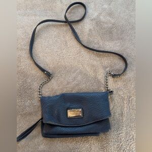 Nine West Black Chain-Accent Crossbody Bag